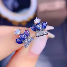 Baumelnde Ohrringe, trendige Kristall-CZ-Silberfarbe, lila, blaue Krone, Tropfenschmuck für Frauen und Mädchen, Geschenk im Großhandel