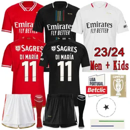 Benfica Jerseys 2023 2024 DI MARIA Men Soccer Jersey 23 24 Home Away 3RD Football Shirts Kids Kit GRIMALDO DARWIN CHIQUINHO RAFA SEFEQOVIC Uniforms Child Sets