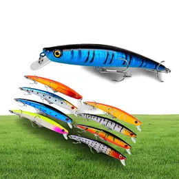 115mm 102g minnow hook hard baits lures 4 트레블 후크 10 색 혼합 플라스틱 낚시 장비 10 조각 whb29745343