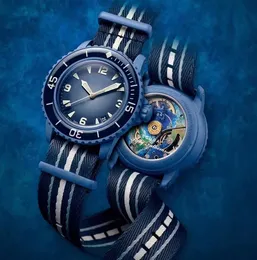 해양 시계 남자 시계 바이오 세라믹 자동 기계식 시계 고품질 풀 기능 태평양 대초 해양 인디언 시계 디자이너 운동 시계