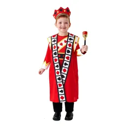 Halloween Costume Women Designer Cosplay Costume Halloween Costume Poker Kingdom Red King Costume Set Children's Fairy Tales Role Playing Performance