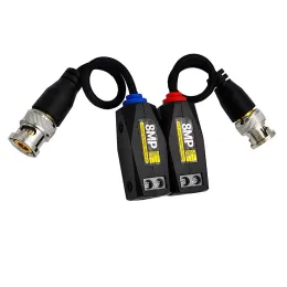 50pairs/lot Real HD Twisted BNC Video Balun 4K 8MP Transceivers UTP Passive Cat5 Cable Balun for Security Cameras 12 LL