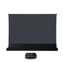 شحن مجاني 135 "133 '' 16: 9 HDTV UST alst شاشة الصعود إلى الأرضية المليئة بالليزر PET CRYSTAL