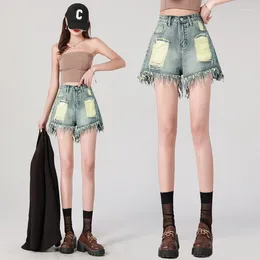 Women's Jeans Streetwear Harajuku Style Boyfriend Ripped Jean Shorts Women Summer Autumn Fashion Vintage Girls Denim Short Drop