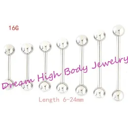 Połącz 16 g batonika prosta sztangi pierścień sutek przeszywający brwi Tregus 1,2 mm 6mm 14 16 mm długość do koloru nadwozia biżuteria 100pcs/partie 231020