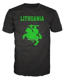 メンズTシャツサマーファシオリトアニアコートオブアームズlietuva vytis tシャツコットン品質印刷審美的な服のティー