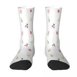 Men's Socks Cute Fruits Animal Crossing Game Sock Men Women Polyester Stockings Customizable Hip Hop