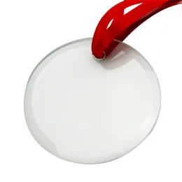 Sublimação em branco pingente de vidro enfeites de natal 3,5 polegadas e 3 polegadas único lado transferência térmica ornamento festival decoração personalizado diy