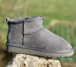 Botas quentes clássicas das mulheres mini meia bota de neve eua gs 585401 inverno pele cheia fofo peludo cetim tornozelo botas chinelos