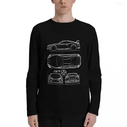 Polos męski The GT86 Blueprint T-shirt z długimi rękawami dla chłopca oversizei-shirt sportowy fan męskie śmieszne koszule