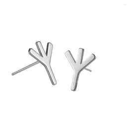 Dangle Earrings Latest Twig Shape Stainless Steel Fashion Geometric Smooth Cutout Jewelry For Sale