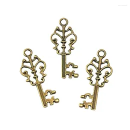 Charms 30Pcs Antique Bronze Plated Zinc Alloy Metal Key Pendants Diy Jewelry Findings Accessories 36 16MM