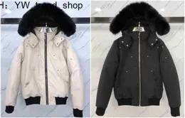 Mooses Knuckles Men's Down Parkas Jackor Päls krage Parka vintervattentät vit Duck Coat Cloak Fashion Män och kvinnor par Moose Casual version för att hålla varmwyrf