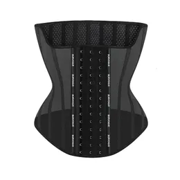 Womens Shapers Burvogue Ushaping Waist Trainer Women Corsets Colombian Girdles 17steel Bones Latex Trimmer Slim Hourglass Body Shaper 231021