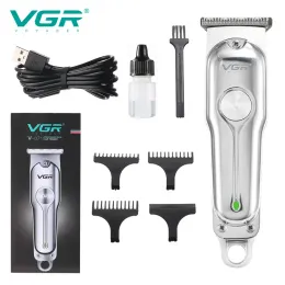 Vgr V-071 profissional sem fio à prova dwireless água t-blade clippers para homens barbeiro baldhead barba máquinas barbeador aparador de cabelo