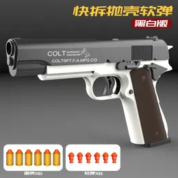 M1911 Blowback Pistol Toy Gun Blaster Soft Bullet Manual Shooting Model With Shells Bullets For Adults Boys Birthday Gifts008