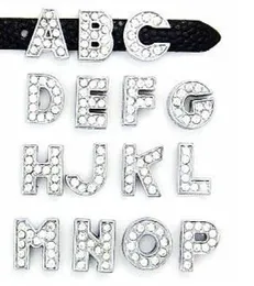 8MM Full Rhinestone Slide Letters quotUZ Can Choose Each Letterquot 20PCSlot For DIY Phone Strips Key Chains2400328