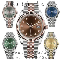 Luxury Men's Automatic Mechanical Watch 36/41MM 904L All Stainless Steel Watch Women's 28/31 Quartz Battery Super Bright Sapphire Waterproof Watch montre de luxe AAA