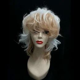 Danganronpa Синтетический термостойкий вьющийся парик Комаэда Нагито Аниме Косплей Волосы
