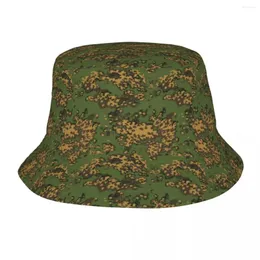 Berets Russian Woodland Camouflage Bucket Hat For Unisex Army Military Camo Outdoor Foldable Bob Fishing Fisherman Hats Panama Gorros