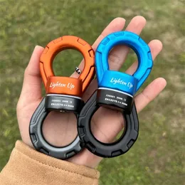 Carabiners lyser upp utomhussäkerhet rep svivelanslutning universal ring gimbal ring roterande kontakt rotationshammmatta för flyg yoga 231021