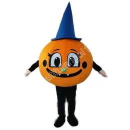 Heiße Verkäufe Halloween Kürbiskopf Maskottchen Kostüm Karneval Performance Bekleidung Weihnachtsfeier Outfit Anzug