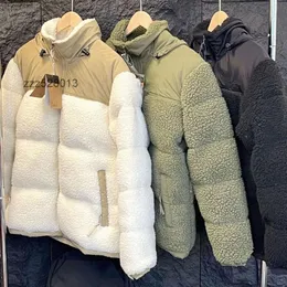 Designer Double Side Fleece Puffer Jacket jacket Mens reversible Winter Zipper Autumn Winter Camouflage face puffer jacket varsity jacket Collar zad5