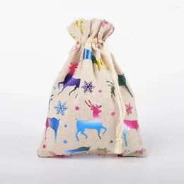Подарочная упаковка, 20 шт./лот, красная позолоченная сумка из хлопчатобумажной ткани с завязками, пылезащитная ткань, детские канцелярские принадлежности, сумки для хранения игрушек, домашняя разная отделка