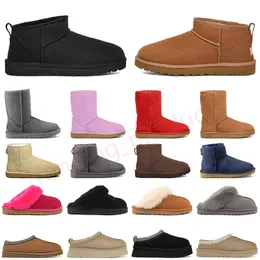 Kvinnor tazz tofflor tasman päls glider klassisk ultra mini boot senap frö slip-on les petites mocka ull blandning komfort vinter designer jogging promenader broder