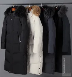 メンズダウンパーカー冬のジャケットメンフードファーカラーファッションカジュアルウォームジャケット