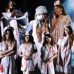 Halloween kostymer cos skräck sexiga roliga vuxna och barn halloween skräck blodig doktor vampyr kvinnlig sjuksköterska zombie kostym spöke brud spöke festival dans