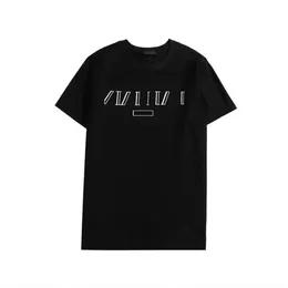 Мужская дизайнерская футболка большого размера, женская футболка класса люкс, летняя короткая женская модная повседневная брендовая футболка с буквенным принтом, черная Ppbq