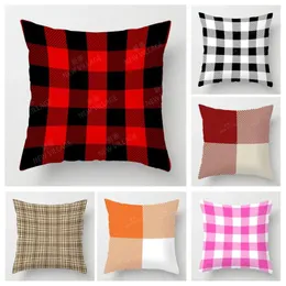 Kudde Simple Line Checkered Pillow Case Sofa Cover and Home Decoration kan anpassas för dig 40x40 50x50 60x60 45 35x35