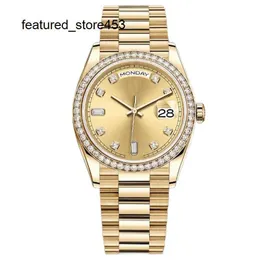 Luxury Watch Full Diamond VVS Orologio Högkvalitativa diamanter Mens Automatiska mekaniska 36/41mm rostfritt stål Bezel Waterproof Luminous Gold Watch