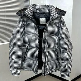 Piumino da uomo Piumino da donna Piumino Parka Piumino Pied de poule Stile Corsetto sottile Abito spesso Giacca a vento Tasca con cappuccio Cappotti caldi da coppia Jemf