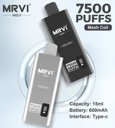 Vaper Original Vapers Mrvi Bar 7500 Puffs Vape Desechable E Сигарета с батареей 600 мАч.