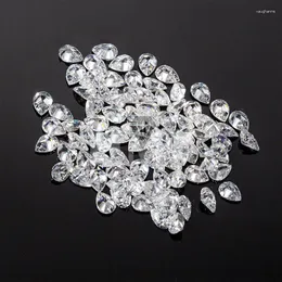 Lösa ädelstenar HMJ Moissanite Diamond Stone Pear Cut D Color VVS Clarity For Rings Necklace Jewelry Making With GRA Certificate