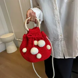 Cross Body Cute Fur Ball Knitted Soulder Bag Drawstring Women's Bucket Bag Wallet Women's and Bag 2023 New Boo Beac Cross Body Bagcatlin_fashion_bags