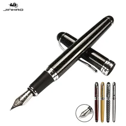 Fountain Penns Jinhao X750 Classic Style Silver Clip Metal Fountain Pen 0,5 mm NIB Steel Ink Pennor för presentkontorstillbehör Skolmaterial 231023