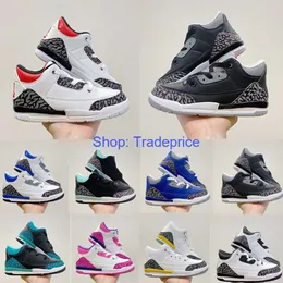 Shoes Kids Basketball Children Toddler Sports Red Chicago 3s Boy Girls Basket Ball Pour Enfants Athletic Sneakers size 11c-3y 28-35