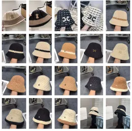 Bucket Hats Bucket Hats Beanie Wide Brim Hats Hut Wintermütze Luxus CE Letter Marke Lässige Mischung aus Baumwolle Mode Straßenhüte Metall Casquette für Männer Fi Mütze und Schal