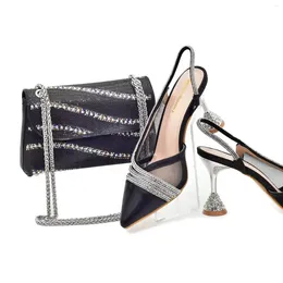 Dress Shoes Doershow Beautiful Style Italian With Matching Bags African Women And Set For Prom Party Summer Sandal! HTY1-4