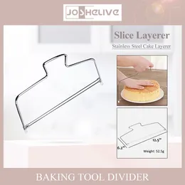 Bakeware Aletleri Çift Çizgi Kek Kesim Dilimleyici Ayarlanabilir Paslanmaz Çelik Tel Eklen