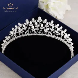 Hair Clips Top Quality Leaves Zircon Brides Tiaras Headpieces Stunning Crystal Crowns Headbands Wedding Accessories Gifts For Bridal