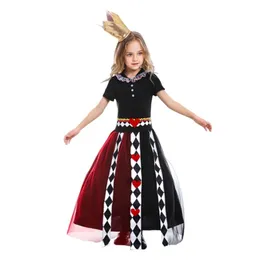 Halloween Costume Women Designer Cosplay Costume Halloween Costume Girl Fairy Tale Alice In Wonderland Role Play Poker Queen Costume