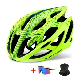 Skateshjälmar Superide Outdoor Road Bike Mountain Bike Helmet With Rearlight Ultralight DH MTB Bicycle Helmet Sports Riding Cycling Hjälm 231023