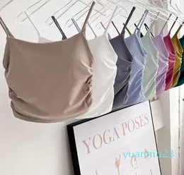 Yoga Outfit Sexy Intérieur Rembourré Gilet De Course Femmes Respirant Gym Push Up Entraînement Sport Bras Doux Nylon Fitness Crop Tops Vêtements Féminins