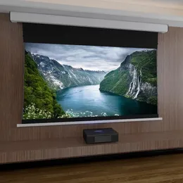 ALR Motorized Projector Screen 16:9 For UST Projector Fall Down Electric Screen Max Size 150 Inch