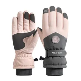 Лыжные перчатки Зимние лыжные перчатки Женские теплые мужские мотоциклетные перчатки Снаряжение для верховой езды Guantes Сенсорный экран Ветрозащитные водонепроницаемые термоперчатки 231021