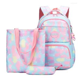 Sacos escolares Bolsa Ransel Imprimir 3 frutas / modo escolar lindas crianças para meninas estudantes mochila